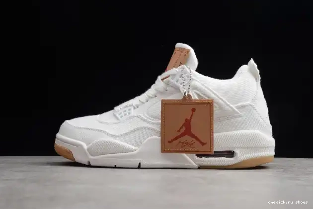 Rep x Air Jordan Levi's 'White' 4 AO2571-100 0505